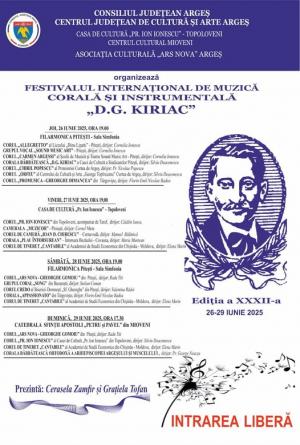 &Icirc;ncepe Festivalul Internațional de Muzică Corală și Instrumentală &bdquo;D.G. KIRIAC&rdquo; &ndash; Ediția a XXXII-a!