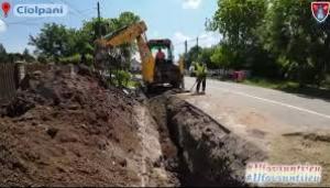 Stadiul lucrărilor de apă-canalizare în Ciolpani