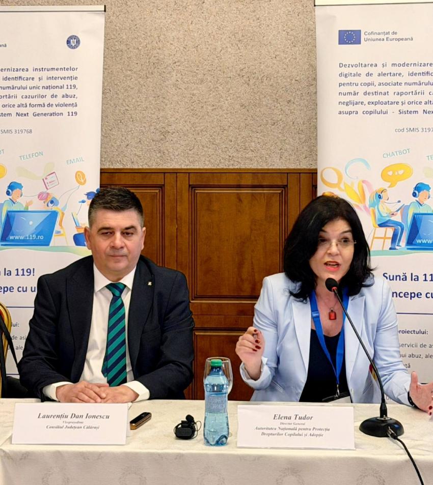 „Dezvoltarea și modernizarea instrumentelor digitale de alertare, identificare și intervenție pentru copii, asociate numărului unic național 119” în Călărași