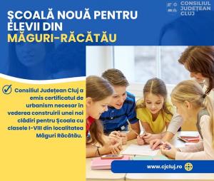 Școală nouă pentru elevii din Măguri Răcătău