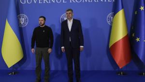 Zelenski va fi primit de Ciolacu la Palatul Victoria